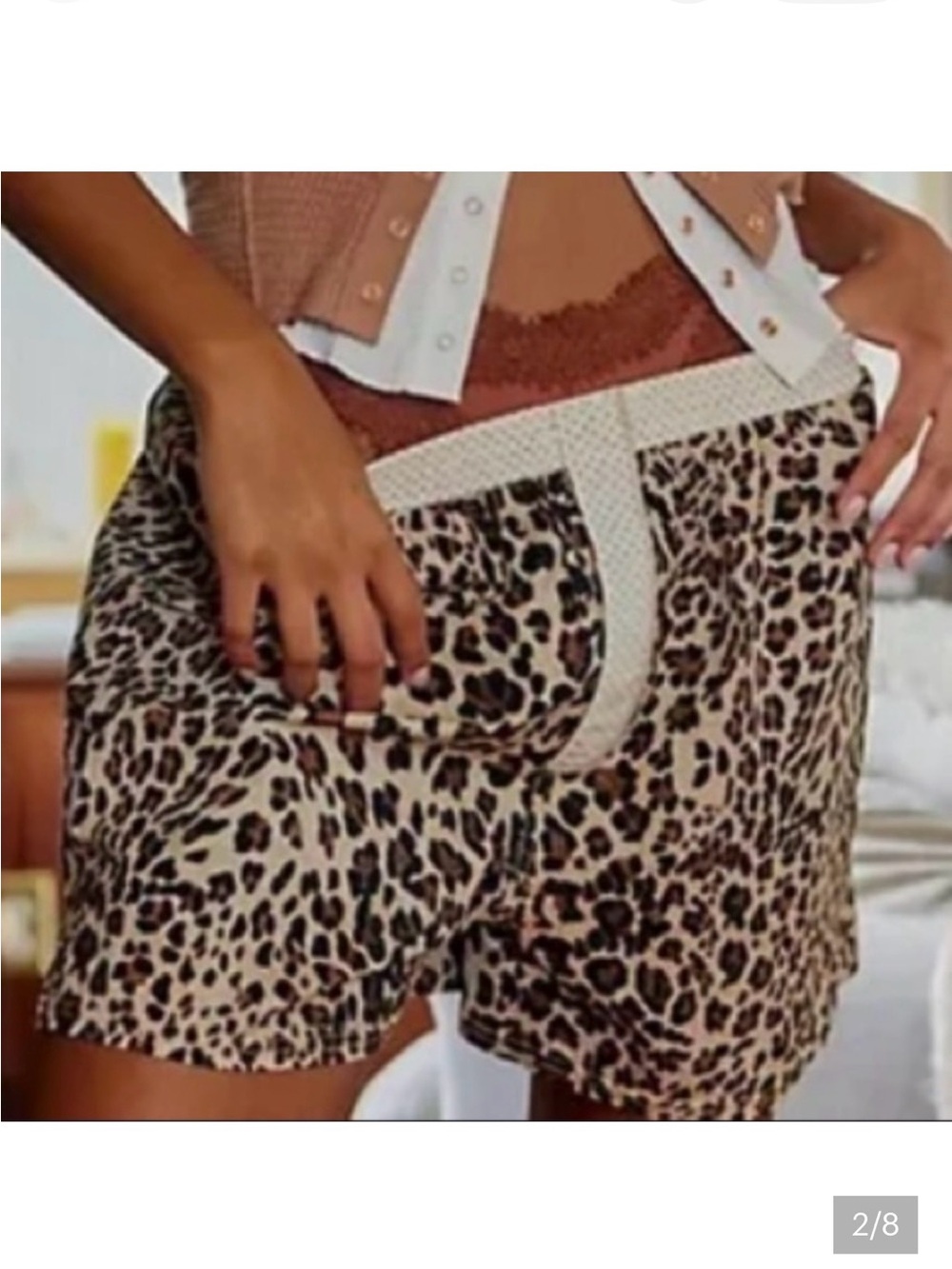 FREE PEOPLE +NWT Milk + Cookies Animal Print Boxers